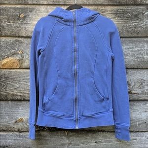Lululemon Scuba Hoodie Royal Blue Distressed